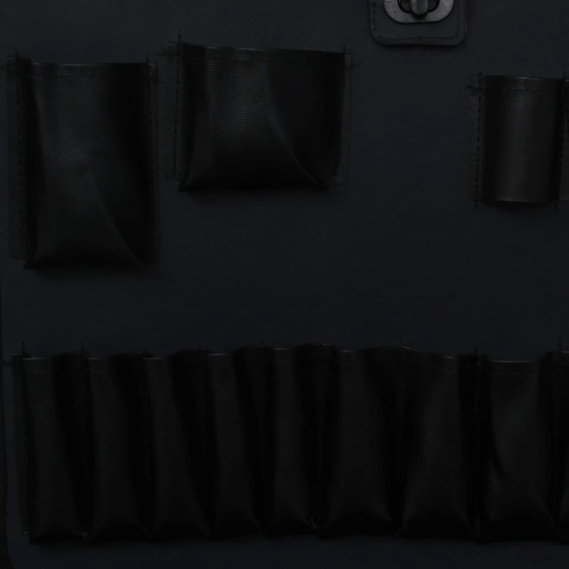 vidaXL instrumentu koferis, 46x33x16 cm, melns, alumīnijs