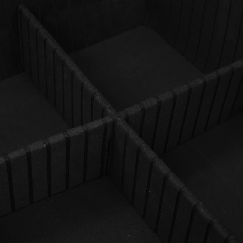 vidaXL instrumentu koferis, 46x33x16 cm, melns, alumīnijs