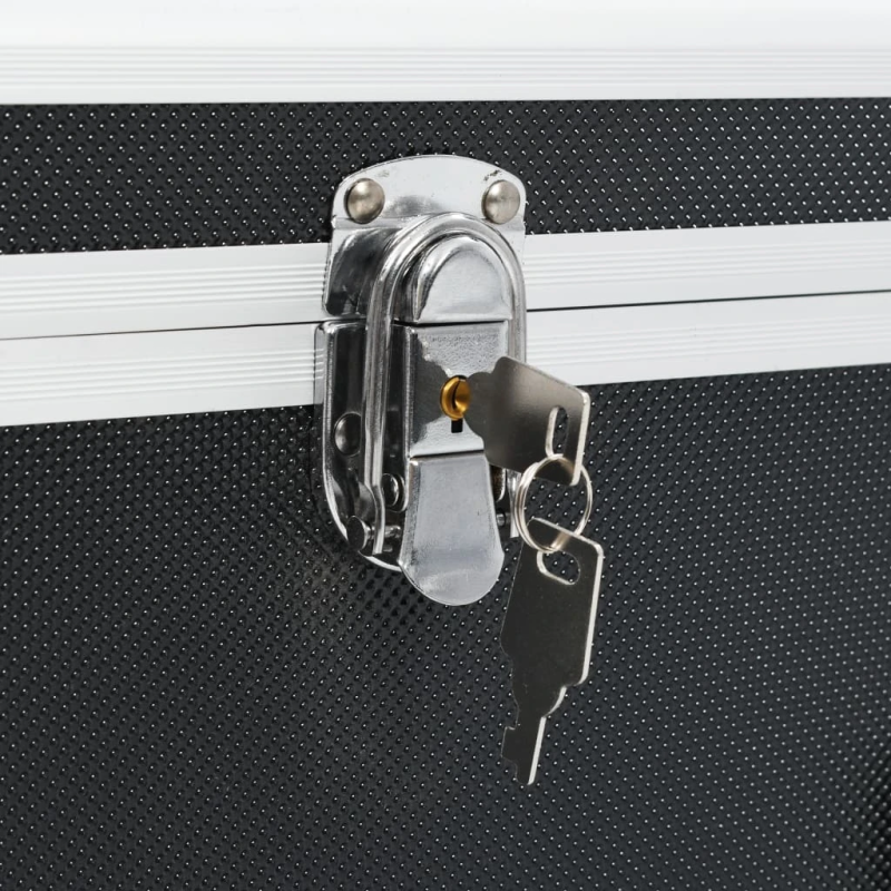 vidaXL uzglabāšanas koferi, 2 gab., melns alumīnijs