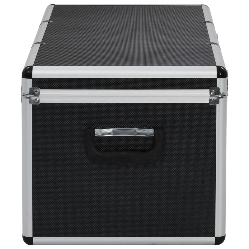 vidaXL uzglabāšanas koferi, 3 gab., melns alumīnijs