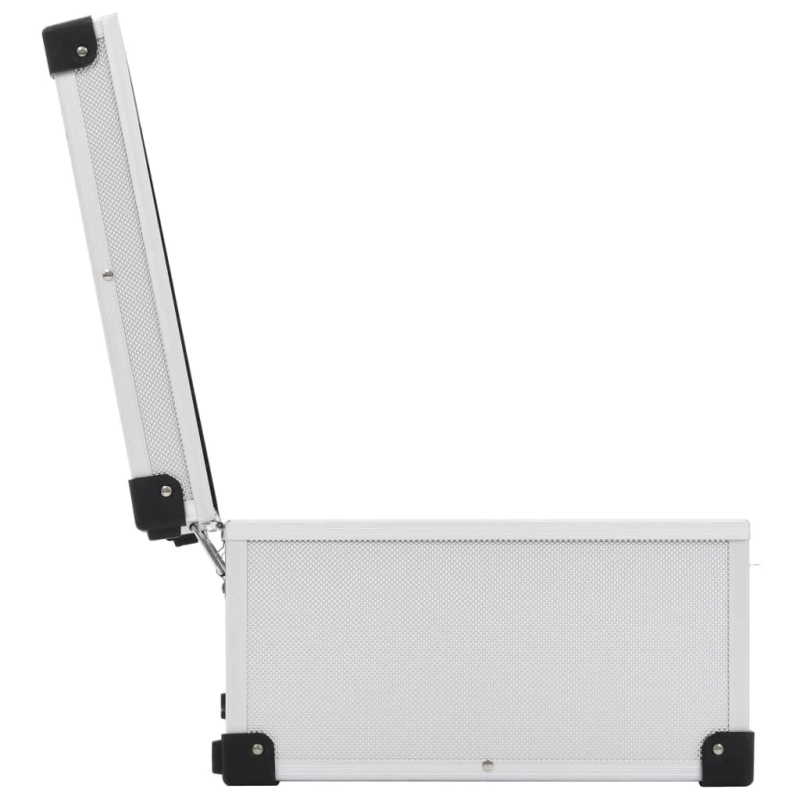 vidaXL CD koferis 80 kompaktdiskiem, ABS, alumīnijs, sudraba krāsā