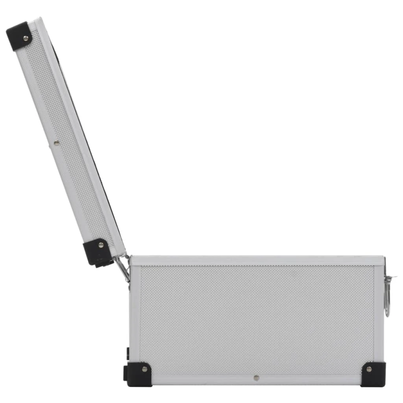 vidaXL CD koferis 60 kompaktdiskiem, ABS, alumīnijs, sudraba krāsā