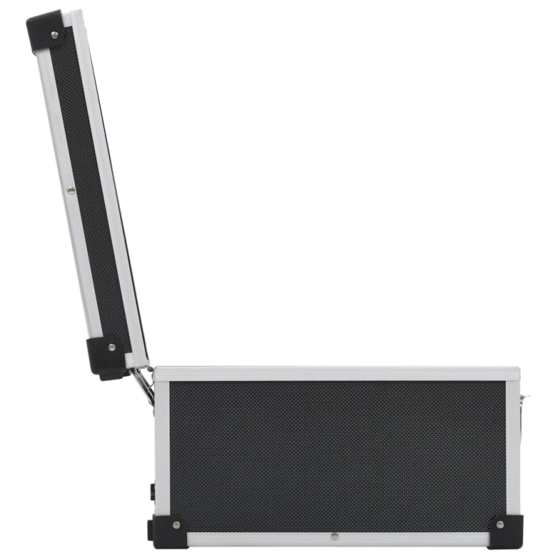 vidaXL CD koferis 60 kompaktdiskiem, ABS, alumīnijs, melns