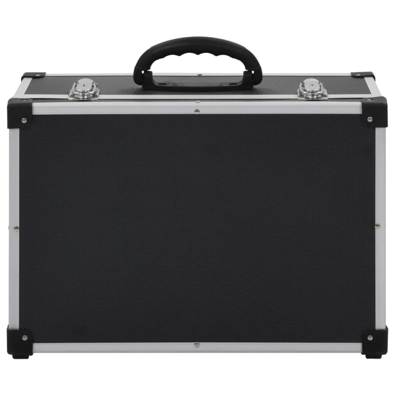 vidaXL CD koferis 60 kompaktdiskiem, ABS, alumīnijs, melns