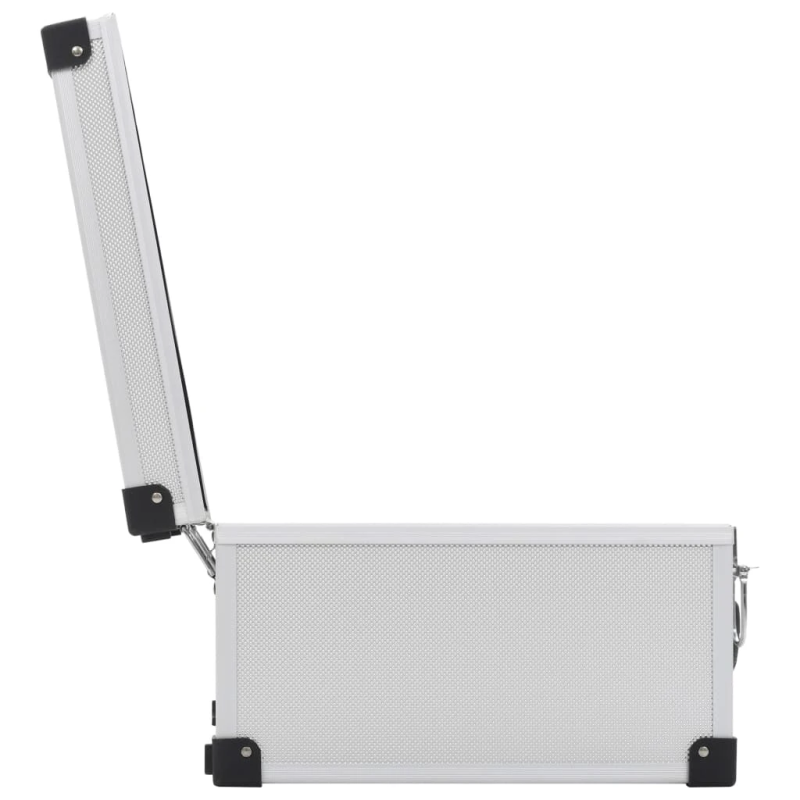 vidaXL CD koferis 40 kompaktdiskiem, ABS, alumīnijs, sudraba krāsā