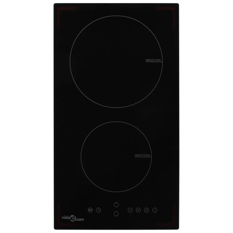 vidaXL indukcijas plīts ar 2 riņķiem, skārienjūtīga, stikls, 3500 W