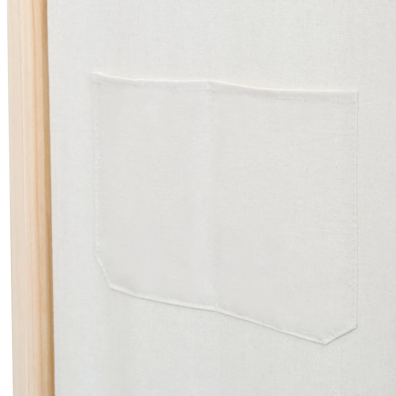 vidaXL 6-paneļu istabas aizslietnis, 240x170x4 cm, krēmkrāsas audums