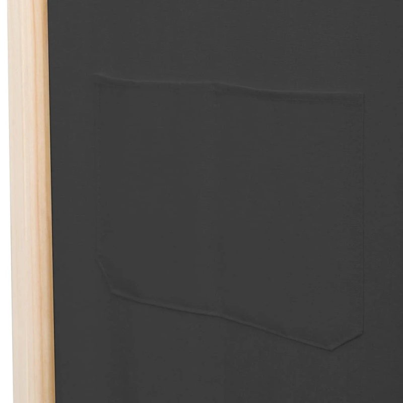vidaXL 5-paneļu istabas aizslietnis, 200x170x4 cm, pelēks audums