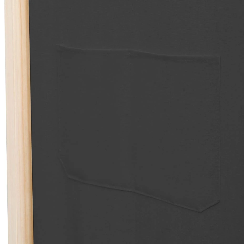 vidaXL 6-paneļu istabas aizslietnis, 240x170x4 cm, pelēks audums