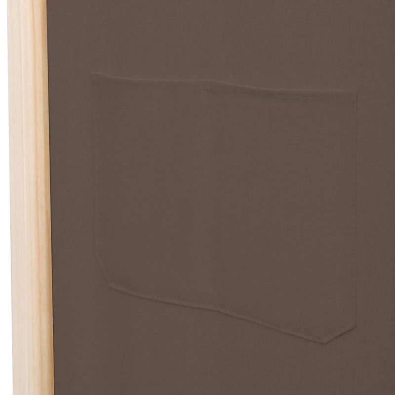 vidaXL 5-paneļu istabas aizslietnis, 200x170x4 cm, brūns audums
