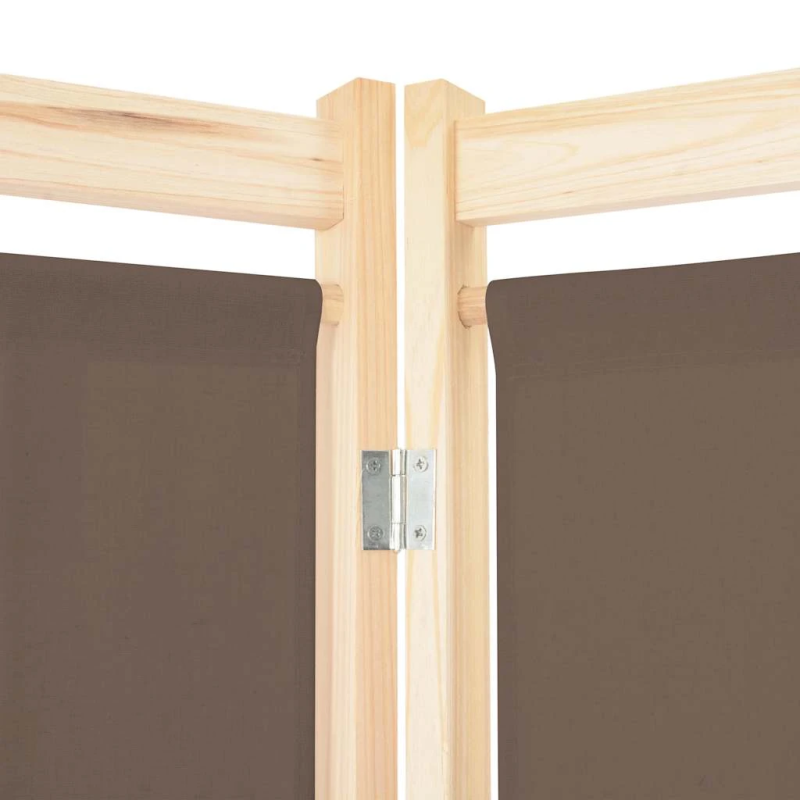 vidaXL 5-paneļu istabas aizslietnis, 200x170x4 cm, brūns audums