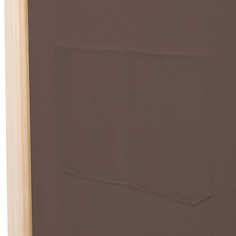 vidaXL 6-paneļu istabas aizslietnis, 240x170x4 cm, brūns audums