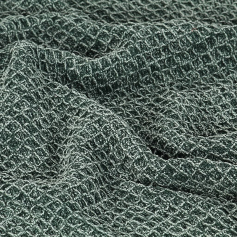 vidaXL pleds, 160x210 cm, tumši zaļš