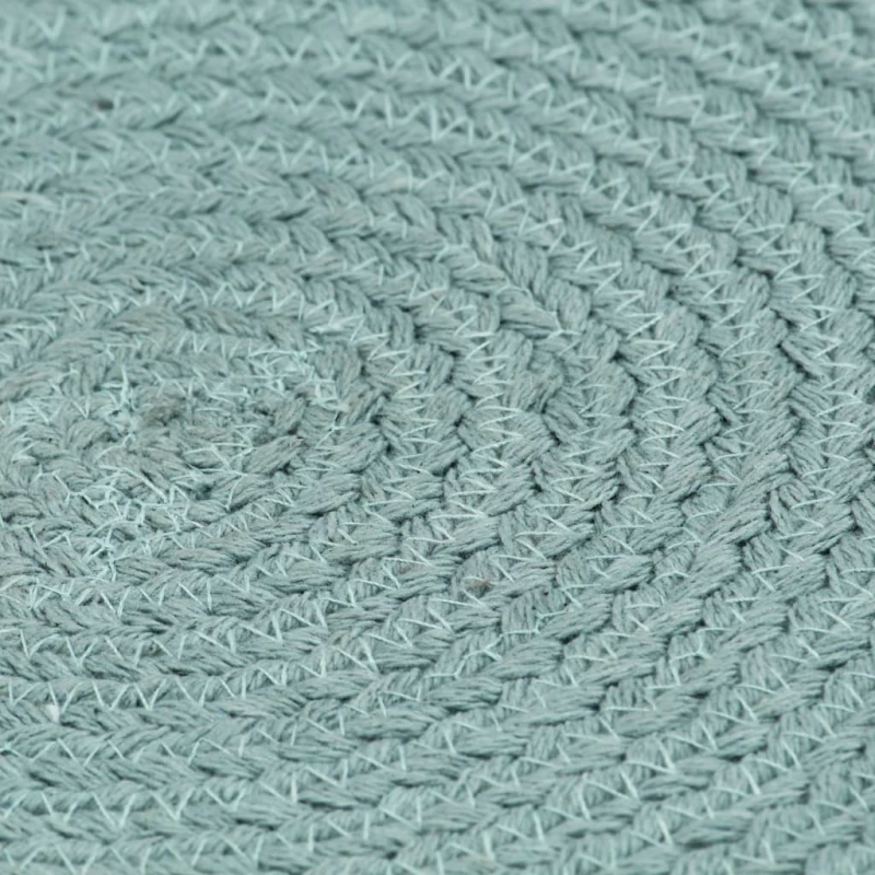 vidaXL galda paliktņi, 6 gab., 38 cm, apaļi, zaļa kokvilna