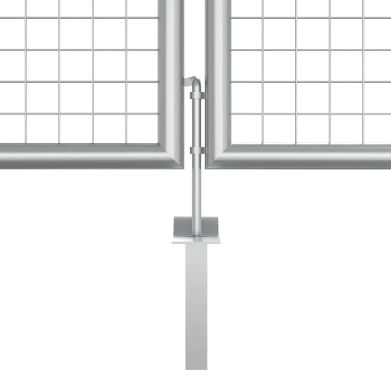 vidaXL dārza vārti, cinkots tērauds, 400x125 cm, sudraba krāsā