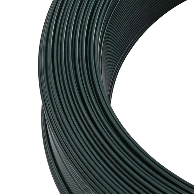 vidaXL žoga sasaistes stieple, 250 m, 2,3-3,8 mm, melni zaļš tērauds