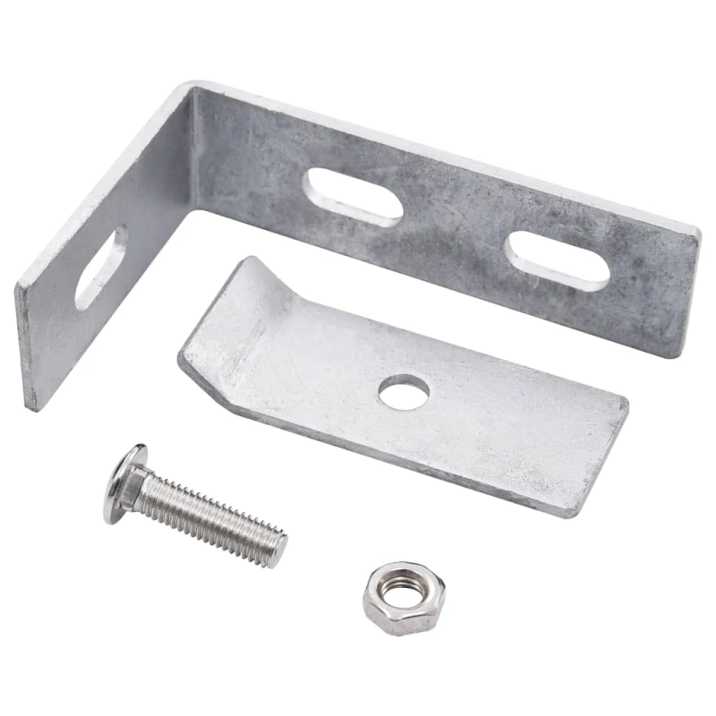 vidaXL sienas stūra savienotāji, 10 komplekti, sudraba