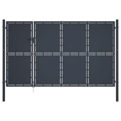 vidaXL dārza vārti, tērauds, 350x175 cm, antracīta krāsā