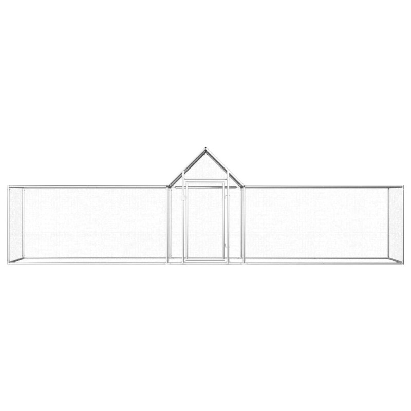 vidaXL vistu būris, 5x1x1,5 m, cinkots tērauds