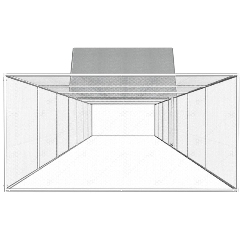 vidaXL vistu būris, 14x2x2 m, cinkots tērauds