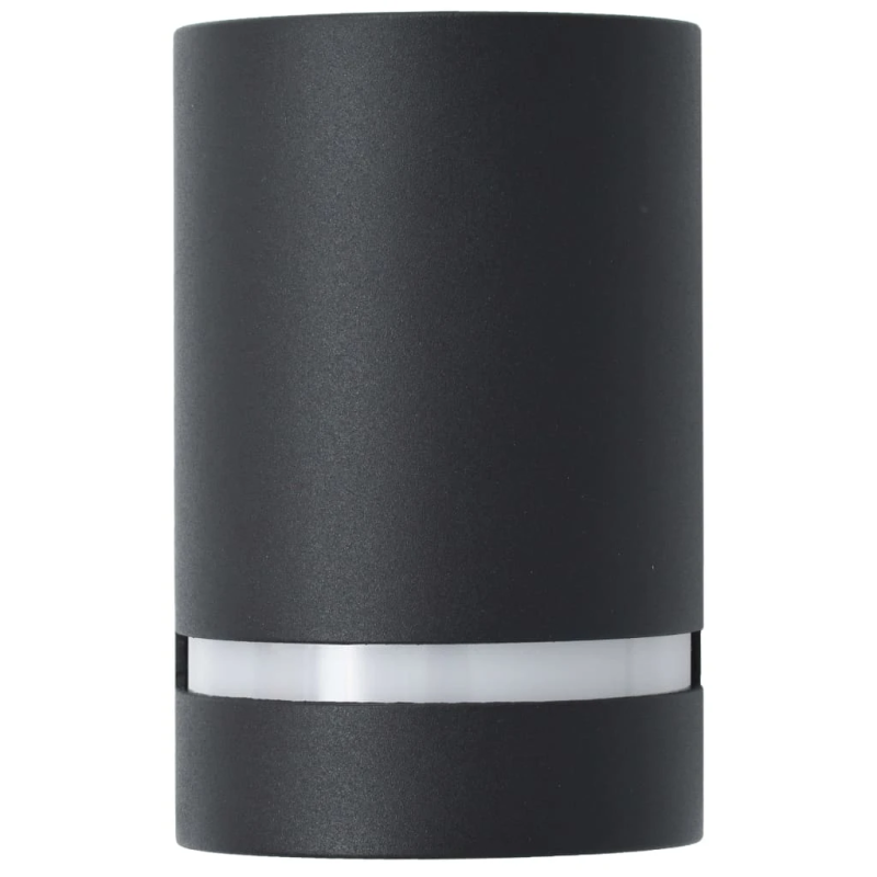 vidaXL āra sienas lampas, 2 gab., 35 W, melnas, noapaļotas