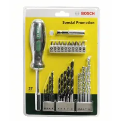 Kruvikeerajate komplekt Bosch Set with hand screwdriver, 25 cm