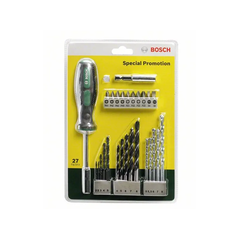 Skrūvgriežu komplekts Bosch Set with hand screwdriver, 25 cm