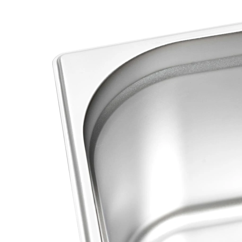 vidaXL Gastronorm trauki, 2 gab., GN 1-2, 200 mm, nerūsējošs tērauds