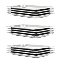 vidaXL Gastronorm trauki, 12 gab., GN 1-3, 20 mm, nerūsējošs tērauds