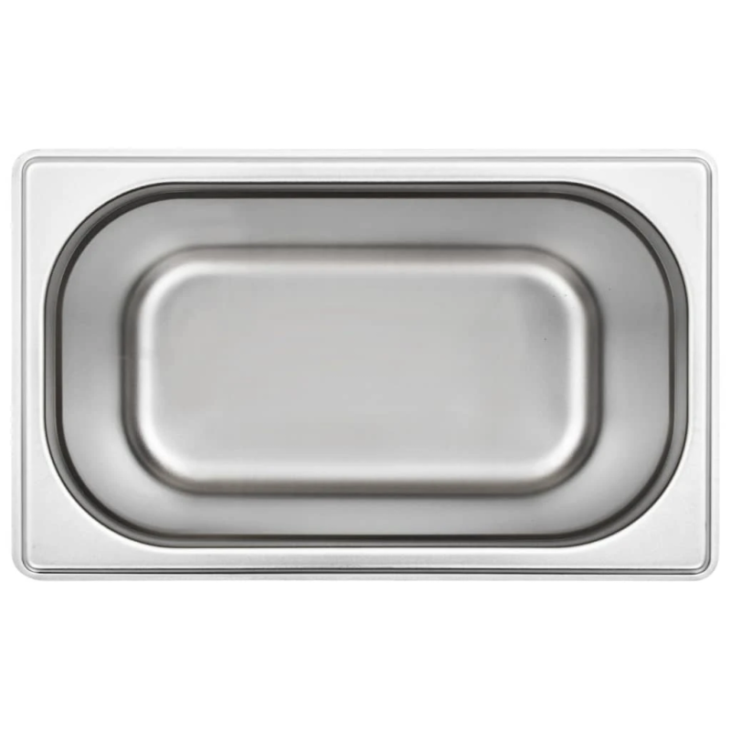 vidaXL Gastronorm trauki, 4 gab., GN 1-4, 200 mm, nerūsējošs tērauds