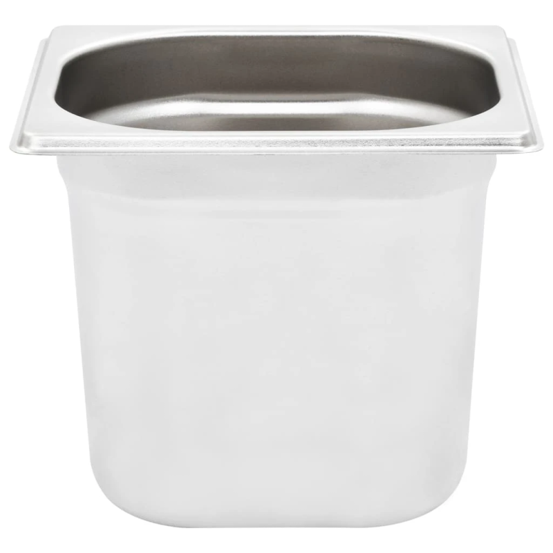 vidaXL Gastronorm trauki, 8 gab., GN 1-6, 150 mm, nerūsējošs tērauds