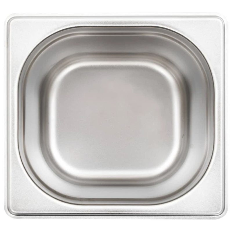 vidaXL Gastronorm trauki, 8 gab., GN 1-6, 150 mm, nerūsējošs tērauds