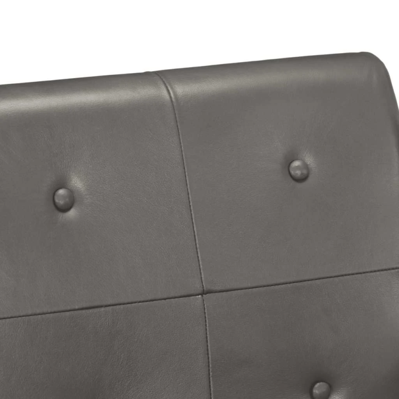 vidaXL atpūtas krēsls, pelēka dabīgā āda