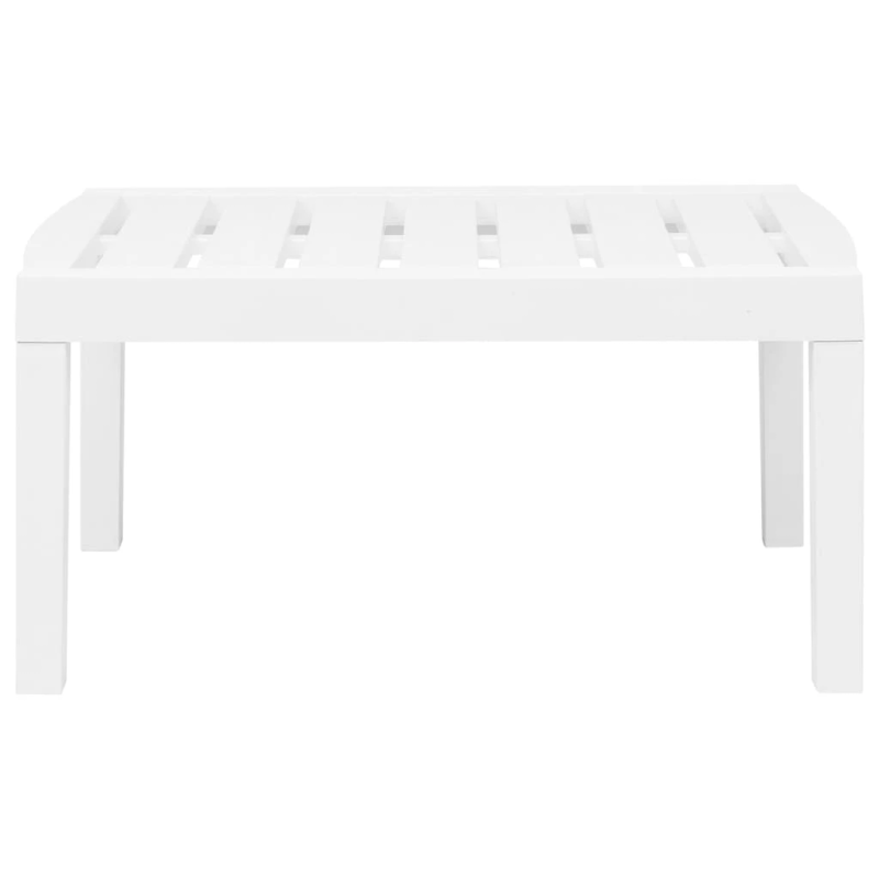 vidaXL 3-daļīgs dārza atpūtas mēbeļu komplekts, plastmasa, balts