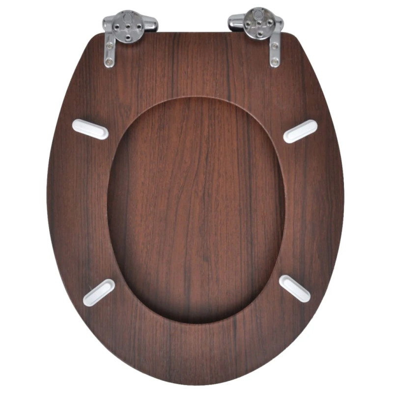 vidaXL tualetes sēdekļi ar lēnās aizvēršanas funkciju, 2 gab., brūni