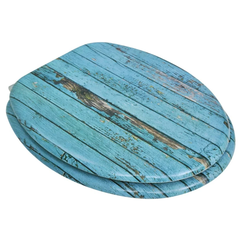 vidaXL tualetes poda sēdekļi ar vāku, 2 gab., MDF, vecu dēļu dizains