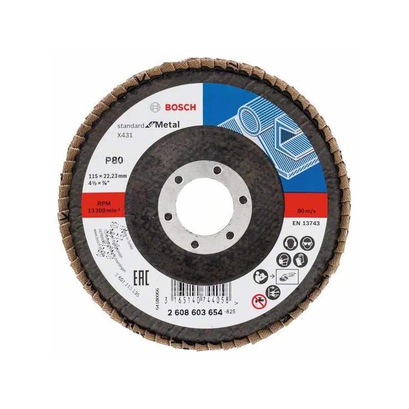 Slīpēšanas disks metālam Standard 115X22mm,80