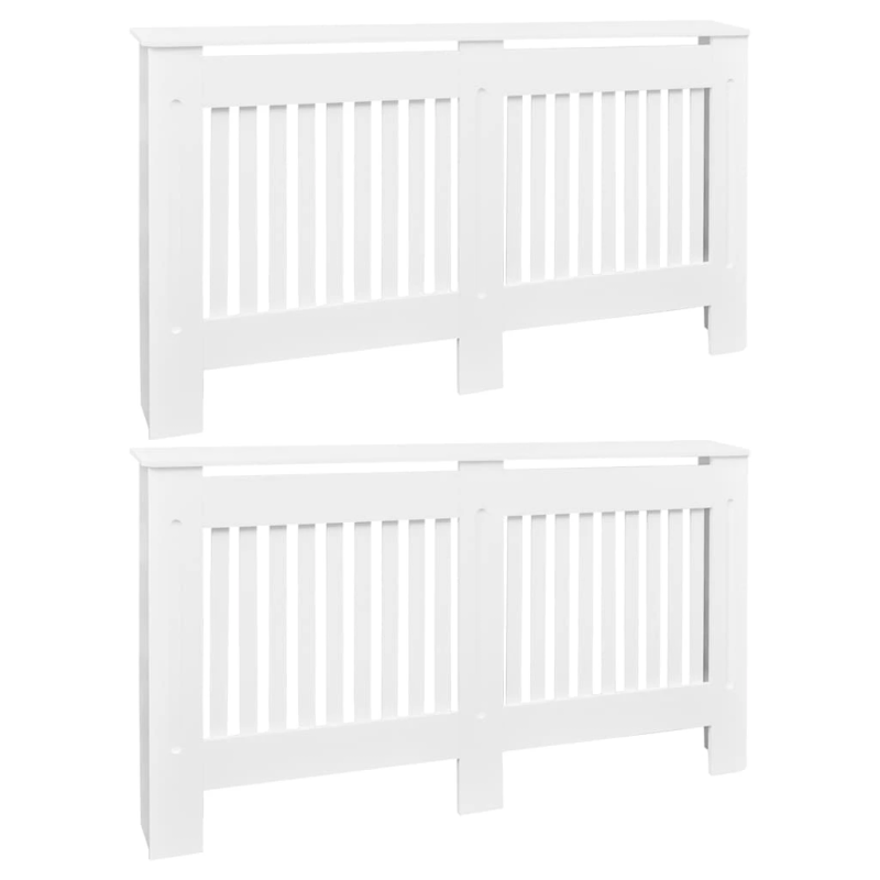 vidaXL radiatora pārsegi, 2 gab., balts MDF, 152 cm