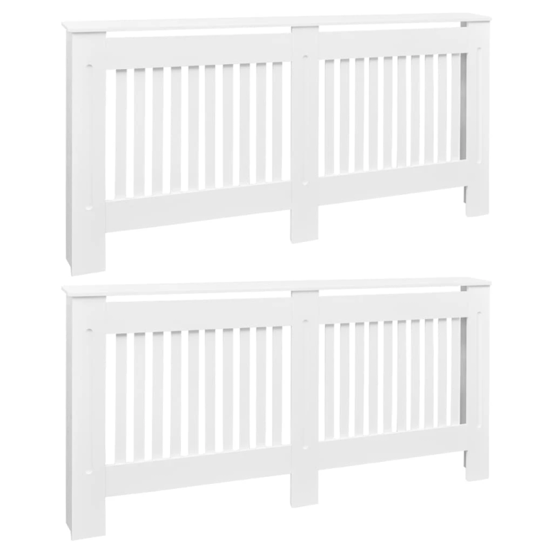 vidaXL radiatora pārsegi, 2 gab., balts MDF, 172 cm