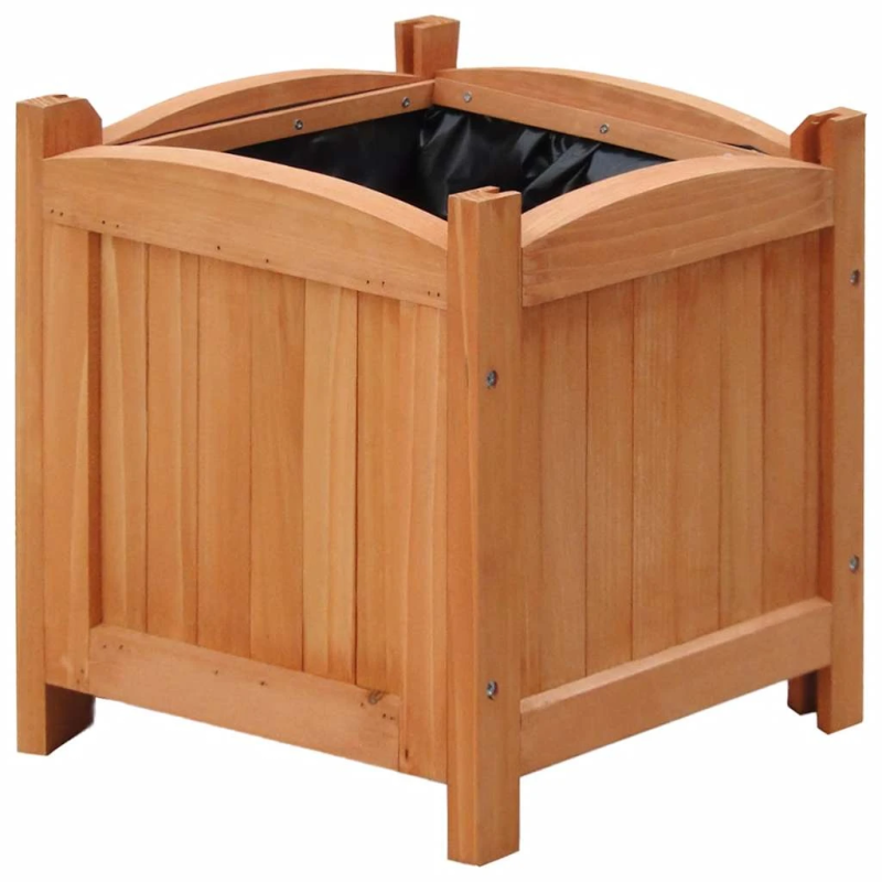 vidaXL augstās puķu kastes, 4 gab., 30x30x30 cm