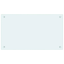 vidaXL virtuves sienas panelis, 70x40 cm, rūdīts stikls, balts