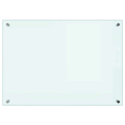 vidaXL virtuves sienas panelis, 70x50 cm, rūdīts stikls, balts