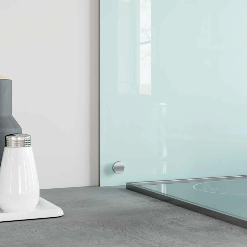 vidaXL virtuves sienas panelis, 80x40 cm, rūdīts stikls, balts