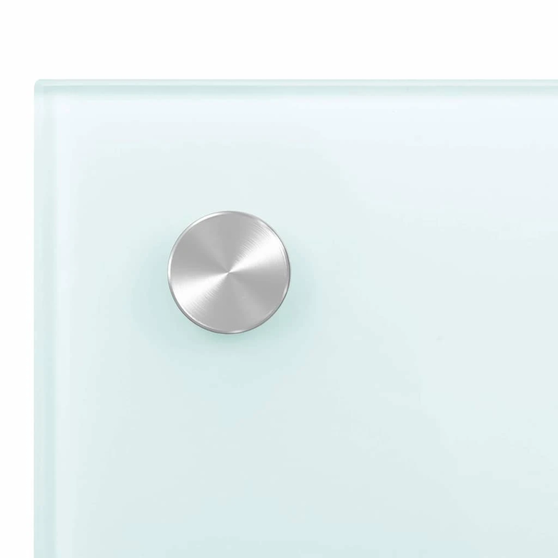 vidaXL virtuves sienas panelis, 80x50 cm, rūdīts stikls, balts