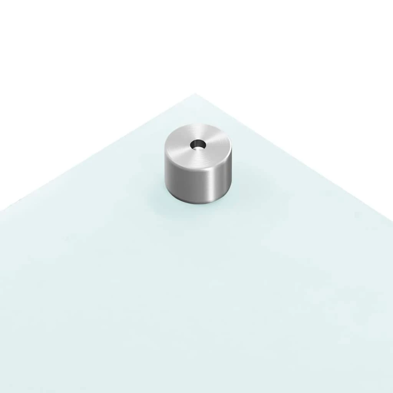 vidaXL virtuves sienas panelis, 80x50 cm, rūdīts stikls, balts