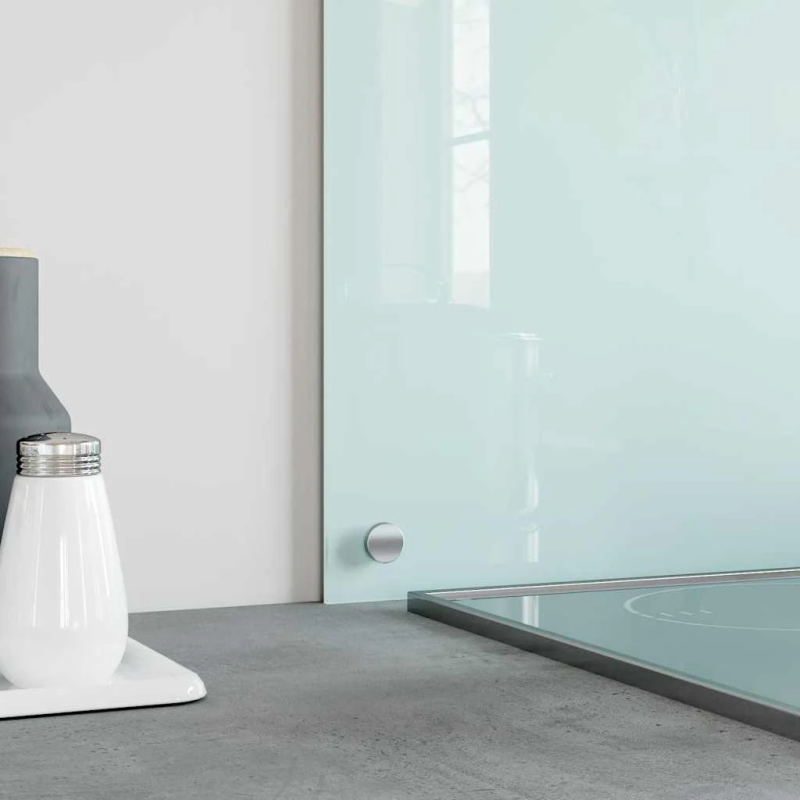 vidaXL virtuves sienas panelis, 80x60 cm, rūdīts stikls, balts