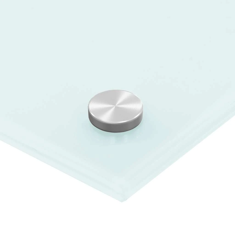 vidaXL virtuves sienas panelis, 100x60 cm, rūdīts stikls, balts