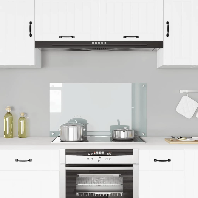 vidaXL virtuves panelis, 90x50 cm, rūdīts stikls, caurspīdīgs