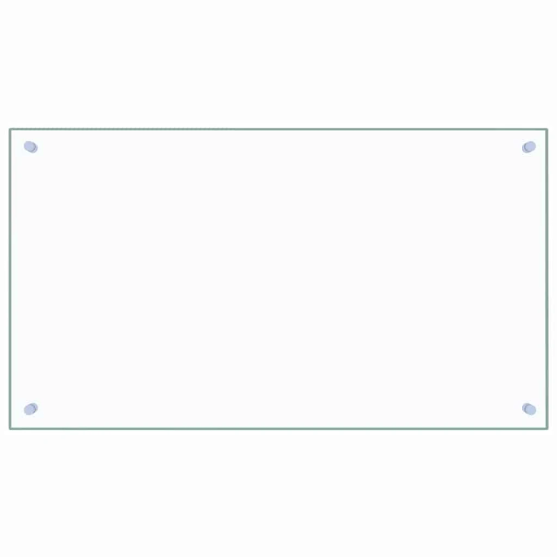 vidaXL virtuves panelis, 90x50 cm, rūdīts stikls, caurspīdīgs