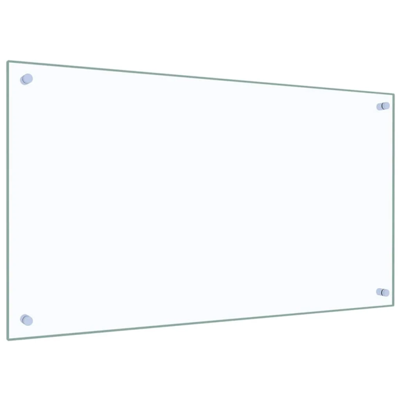 vidaXL virtuves panelis, 90x50 cm, rūdīts stikls, caurspīdīgs